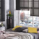 black-aluminium-venetian-blinds-in-bedroom